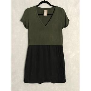 Dolan Left Coast Collection Dress V-neck Color Block Women's XS